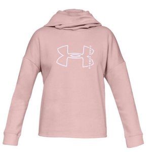 Under Armour Rival Fleece Big Logo Pink Sweatshirt (XS)